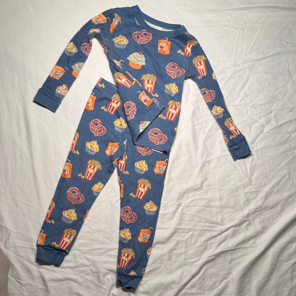 Blue Snack Print Kids two Piece